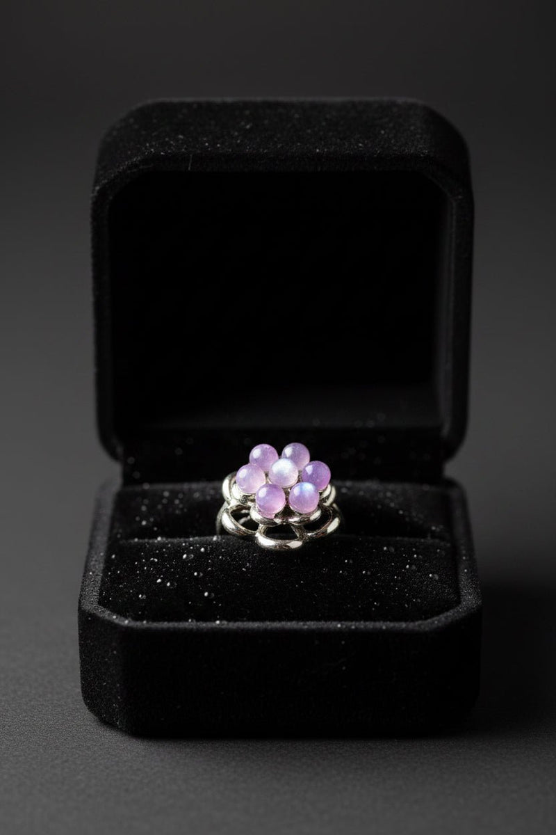 Amethyst Spinner | Fidget Ring - Fractal’s Edge Jewels