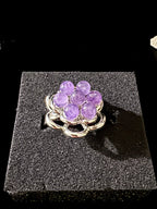 Amethyst Spinner | Fidget Ring - Fractal’s Edge Jewels