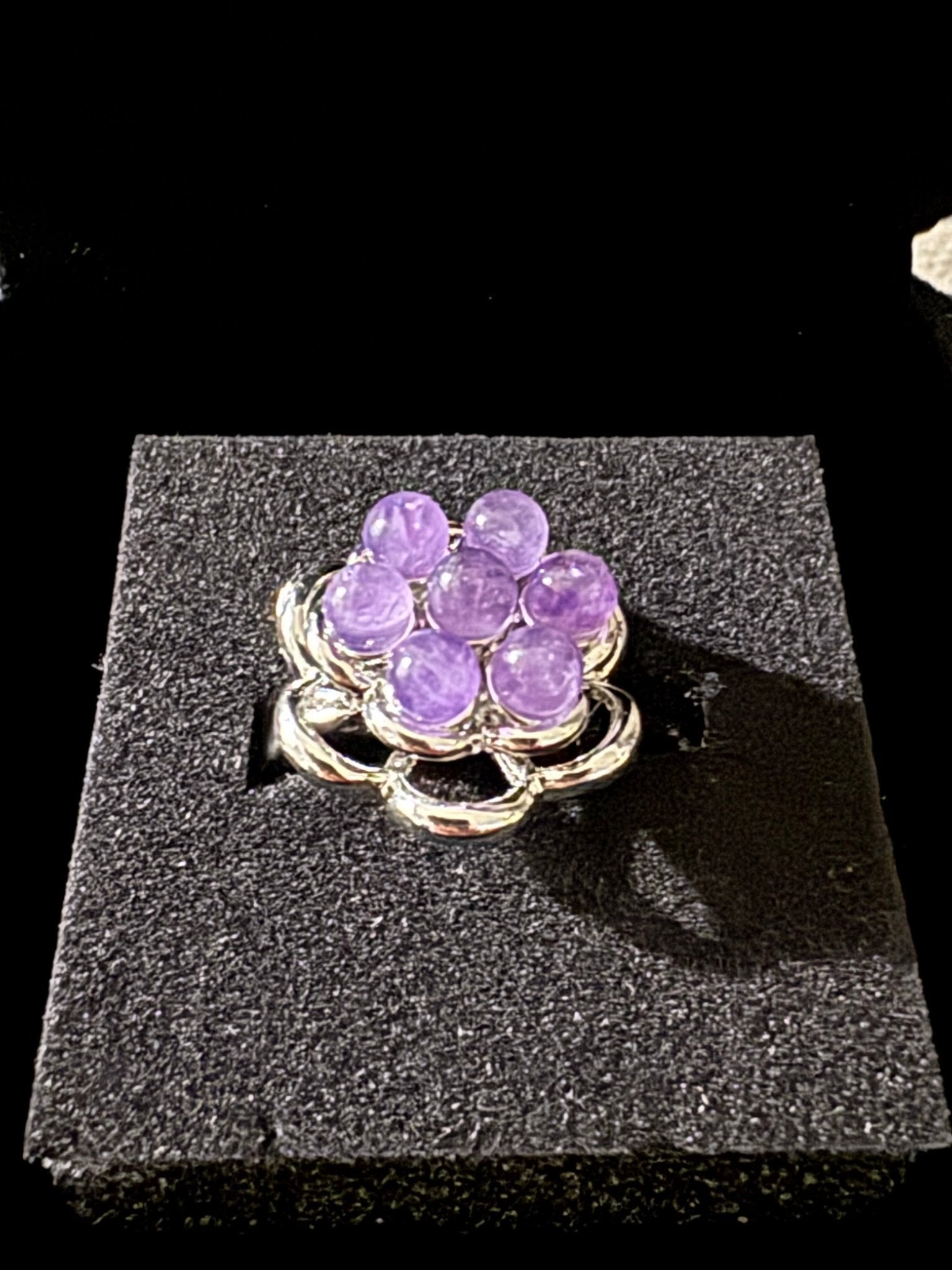 Amethyst Spinner | Fidget Ring - Fractal’s Edge Jewels