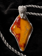 Diamond Point · Red Agate Wire Wrapped Pendant Necklace - Fractal’s Edge Jewels