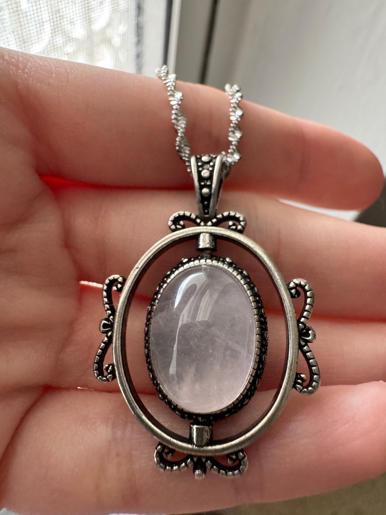 Magical Spinning Quartz Pendant Necklace | Fidget Jewelry - Fractal’s Edge Jewels