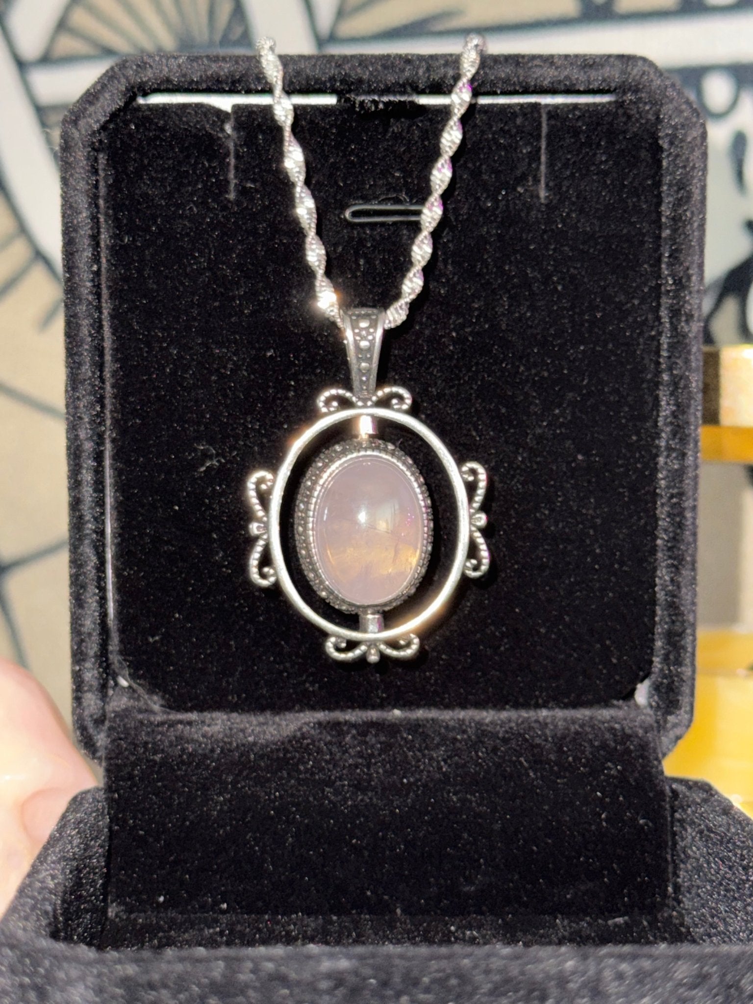 Magical Spinning Quartz Pendant Necklace | Fidget Jewelry - Fractal’s Edge Jewels