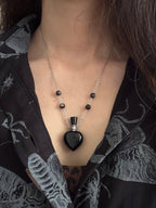 Obsidian Mystery Reservoir | Gothic Miniature Vessel Pendant Necklace - Fractal’s Edge Jewels