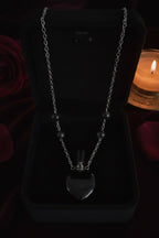 Obsidian Mystery Reservoir | Gothic Miniature Vessel Pendant Necklace - Fractal’s Edge Jewels