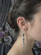 Spiderweb Jasper Wire Wrapped Ear Cuff | Fake Cartilage Piercing (1 piece)