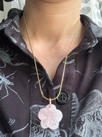 Sakura Flower Crystal Pendant Necklace - Fractal’s Edge Jewels