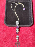 Spiderweb Jasper Wire Wrapped Ear Cuff with Fake Cartilage Piercing (1 piece) - Fractal’s Edge Jewels