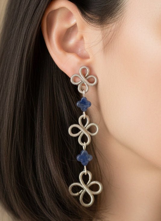 Talisman Clover Dangle Earrings - Fractal’s Edge Jewels